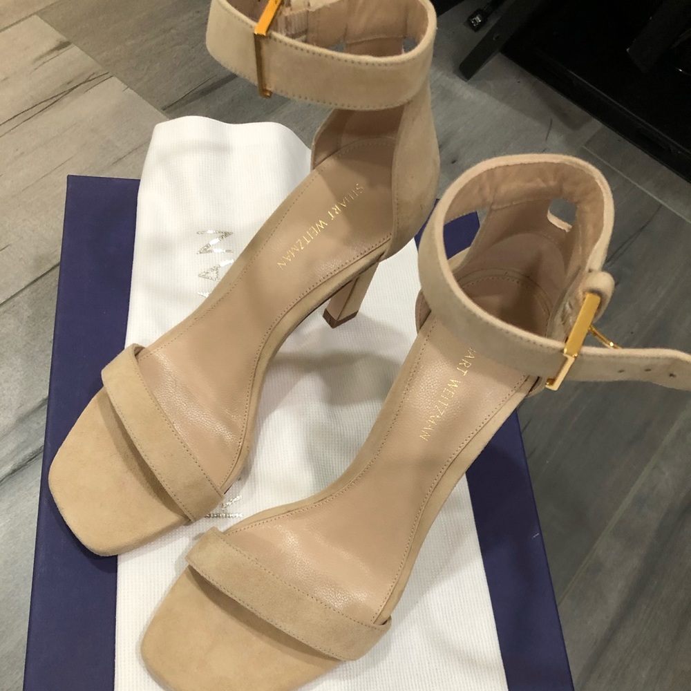 Stuart Weitzman Nudist Square 100 heels